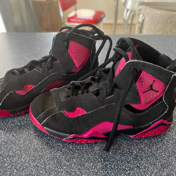 Kids Nike Air Jordan Retro VII size 13 (13c, toddler, black and red) - Picture 4 of 5